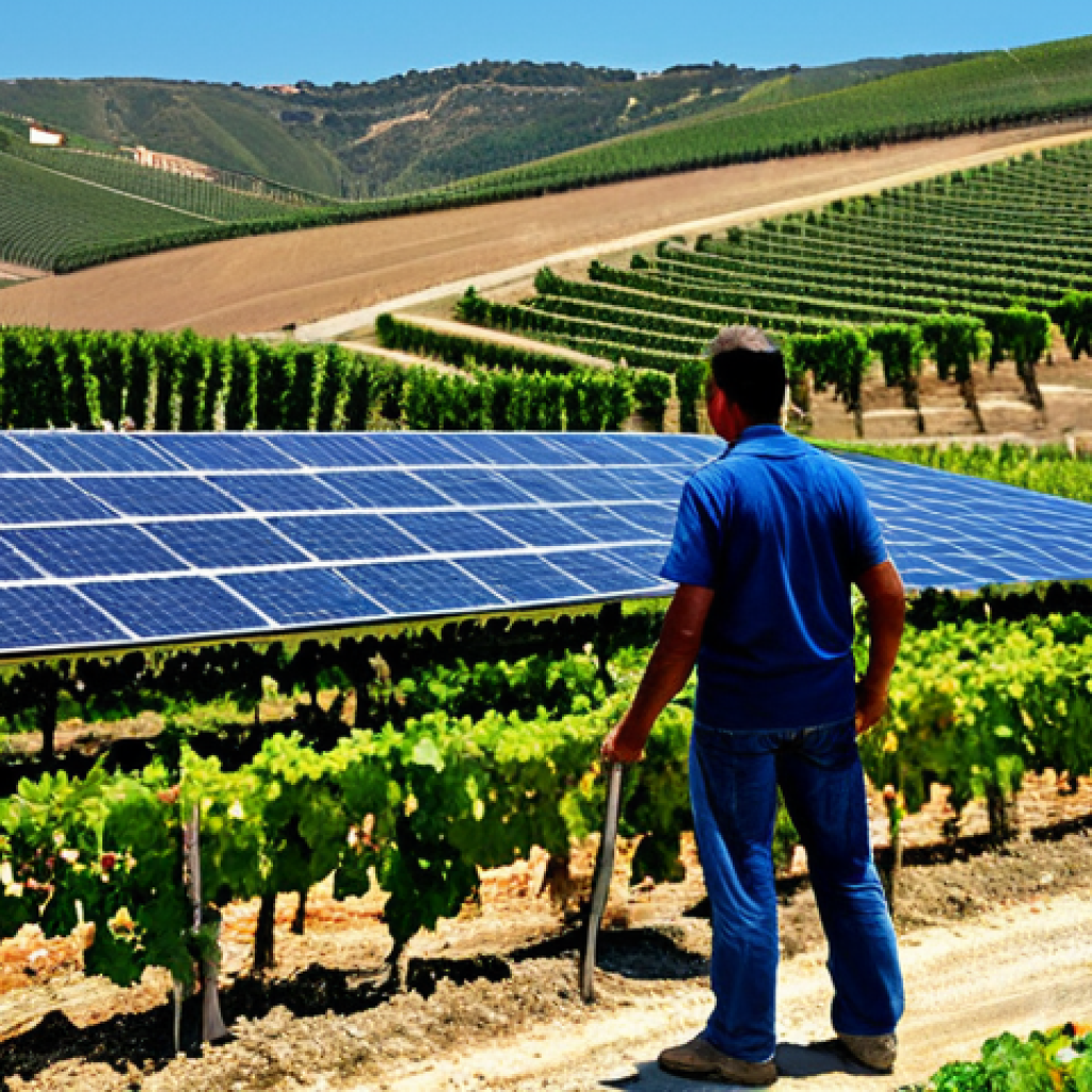 생태환경 관련 국제 인증 취득 방법 - Sustainable Vineyard**

Prompt: "Picturesque view of Bodegas Torres vineyard in Spain, showcasing so...